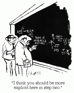 A scientist reviews Dr. Faulkner's work